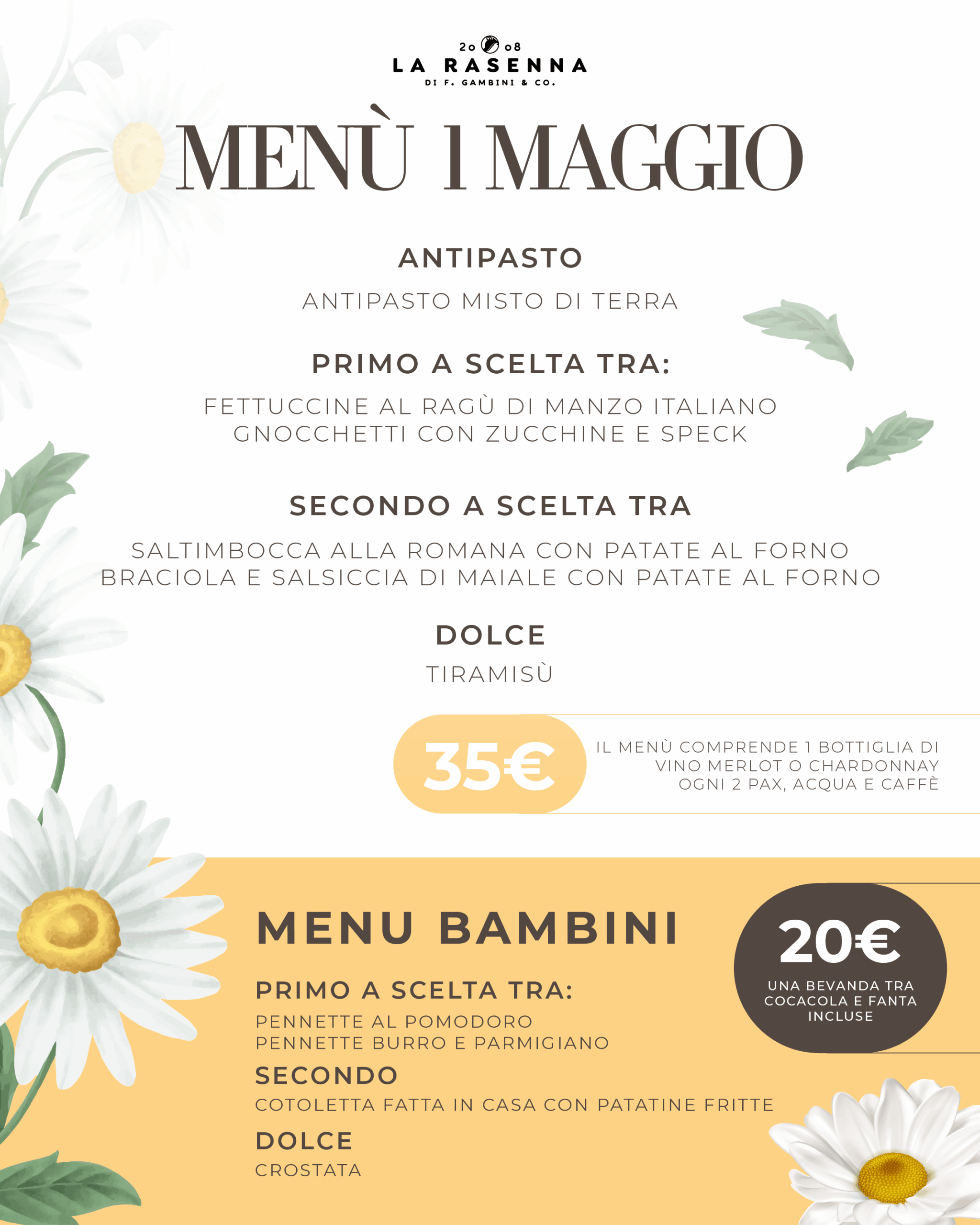 Menù 1 Maggio